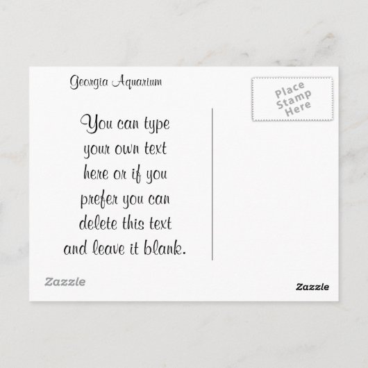 アクアリウム ポストカード (裏面)