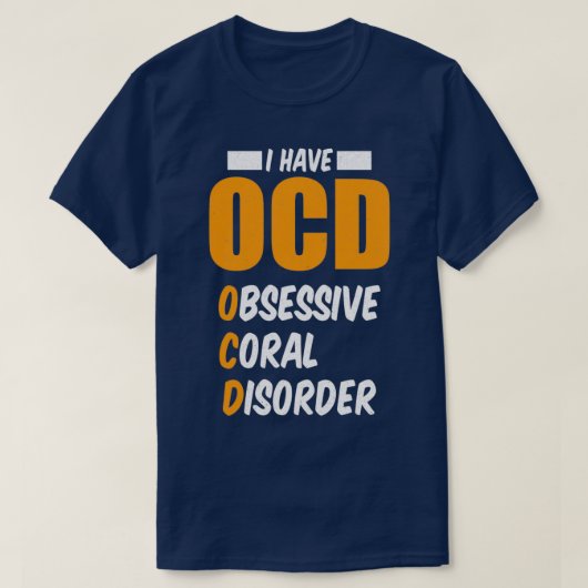 アクアリウムOCD強迫性サンゴ障害Gif Tシャツ (デザイン正面)