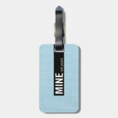 アクアリネン – テクスチャー鉱山お客様の荷物タグなし ラゲッジタグ (裏面縦)