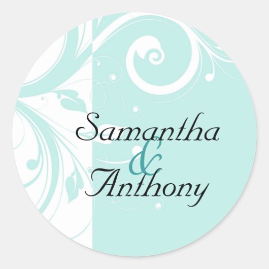 アクアリバーススワールマッチング封筒用シール ラウンドシール (正面)