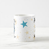 アクアリパーソナライズされたウス〔占星術の〕十二宮図サインキュートモノグラム コーヒーマグカップ (中央)