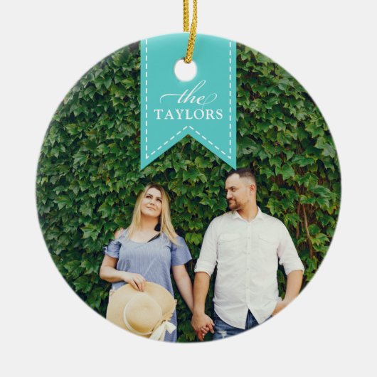 アクアリボン |休日の写真 セラミックオーナメント (正面)