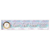 アクアリモダンウスのマザーオブパールスタイル デスクネームプレート (正面)