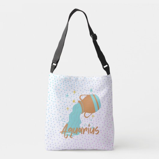 アクアリモダンウス水受け〔占星術の〕十二宮図 クロスボディバッグ (裏面)