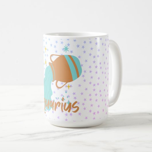 アクアリモダンウス水受け〔占星術の〕十二宮図 コーヒーマグカップ (正面右)