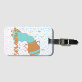 アクアリモダンウス水受け〔占星術の〕十二宮図 ラゲッジタグ