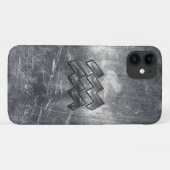 アクアリモダンウス〔占星術の〕十二宮図動揺してシルバー鋼 Case-Mate iPhoneケース (裏面(横))