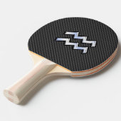 アクアリモダンウス〔占星術の〕十二宮図標識炭素繊維スタイル 卓球ラケット (正面アングル)
