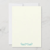 アクアリーフイニシャル結婚のリハーサルディナー 招待状 (裏面)