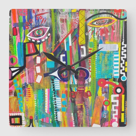 アクアルング壁時計 スクエア壁時計 (正面)