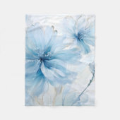アクアレエレガントルフローラ開花水彩 フリースブランケット (正面)