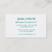 アクアレストランフィールドシンプルスタイルV63 名刺 (裏面)