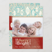 アクアレッドレトロメリーとブライトファミリーフォトカード シーズンカード (正面/裏面)