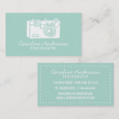 アクアレトロカメラフォトグラファー名刺 名刺 (正面/裏面)