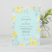 アクアレモンリリー ウェディング 招待状 (スタンド正面)