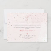 アクアレルコンフェッティ　女の子の誕生のお礼 招待状 (裏面)