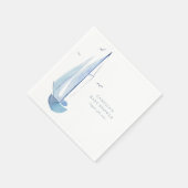 アクアレルセイボートベビーシャワーアホイボーイズ スタンダードカクテルナプキン (角)