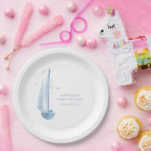 アクアレルセーロボートベビーシャワーボーイ's Welcome ペーパープレート (パーティー)