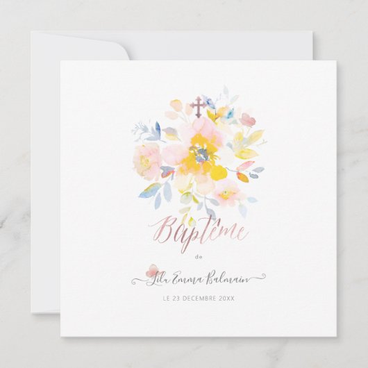 アクアレルバラデジャルダンフェイレパートデバプテメ 招待状 (正面)