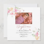 アクアレルフラワーズドゥポワスフェイレパートデバプテメ 招待状 (裏面)