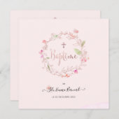 アクアレルプティスフラワーズファイアパートデバプテメ 招待状 (正面/裏面)