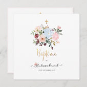 アクアレルプティスフラワーズファイアパートデバプテメ 招待状 (正面/裏面)