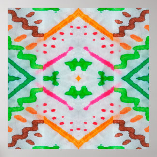 アクアレルボホデコール。ボホブルー枕。アクアレル ポスター