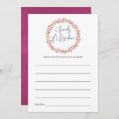 アクアレルワイルドフラワーベビーシャワーママアドバイス アドバイスカード (正面/裏面)