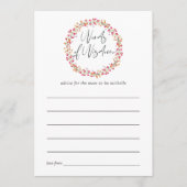 アクアレルワイルドフラワーベビーシャワーママアドバイス アドバイスカード (正面)