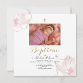 アクアレル・フラワーズ 洗礼のお知らせ 招待状 (裏面)