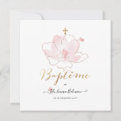 アクアレル・フラワーズ 洗礼のお知らせ 招待状 (正面)