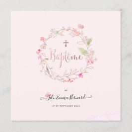 アクアレル・プチ・フルール　洗礼のお知らせ 招待状