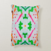 アクアレル・ボホ・デコール。ぼほブルー枕。アクアレル  アクセントクッション (裏面(縦))