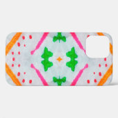 アクアレル・ボホ・デコール。ぼほブルー枕。アクアレル  Case-Mate iPhoneケース (裏面 (横))