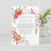 アクアレル ワイルド フラワー ウェディング 減少したゲストリスト 案内状 (スタンド正面)