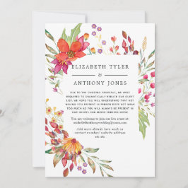 アクアレル ワイルド フラワー ウェディング 減少したゲストリスト 案内状