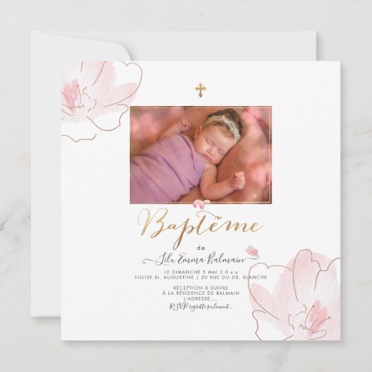 アクアレレフルエルフェアールデバプテメ 招待状 (裏面)