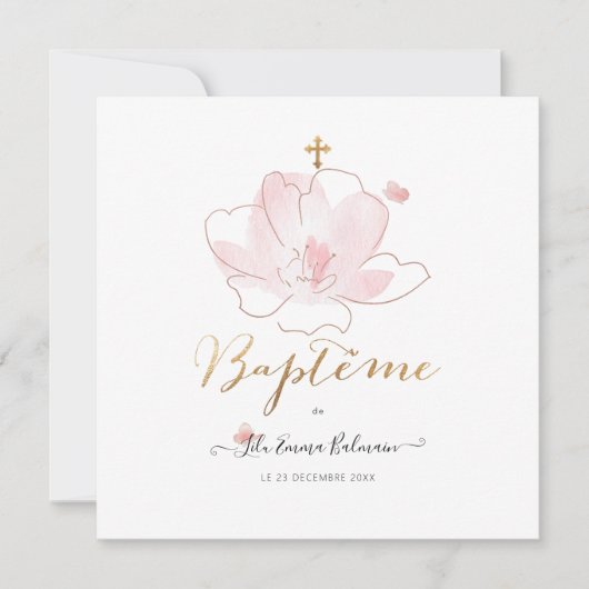 アクアレレフルエルフェアールデバプテメ 招待状 (正面)