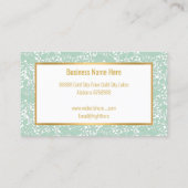アクアレース金ゴールドホワイトビジネスカード 名刺 (裏面)