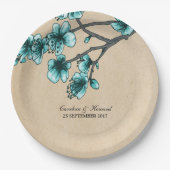 アクアヴィンテージさくらんぼフラムス紙プレート ペーパープレート (正面)