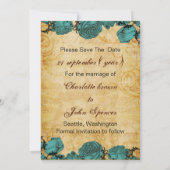 アクアヴィンテージエッフェルタワーパリ日付を保存 セーブザデート (裏面)