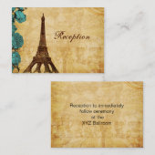 アクアヴィンテージエッフェルタワー披露宴カード エンクロージャーカード (正面/裏面)