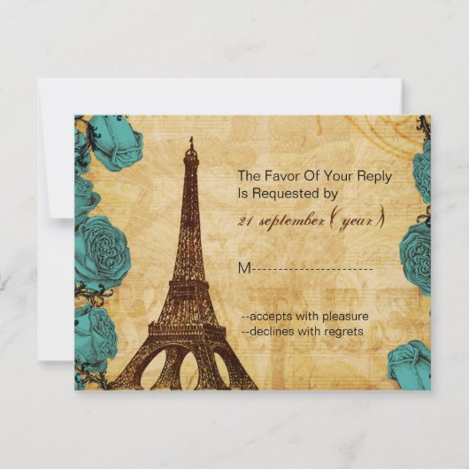 アクアヴィンテージエッフェルタワーParis wedding rsvp (正面)