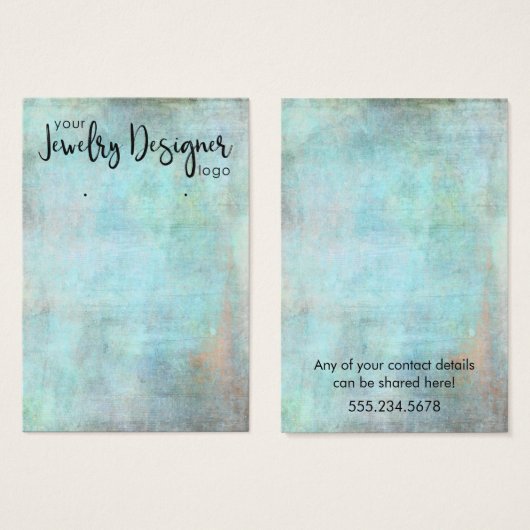 アクアヴィンテージグランジイヤリングホルダーディスプレイのロゴ (正面&裏面)