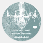 アクアヴィンテージダマスクシャンデリア ラウンドシール (正面)