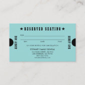 アクアヴィンテージ予約座席歯科アポイントメント 予約カード (正面)