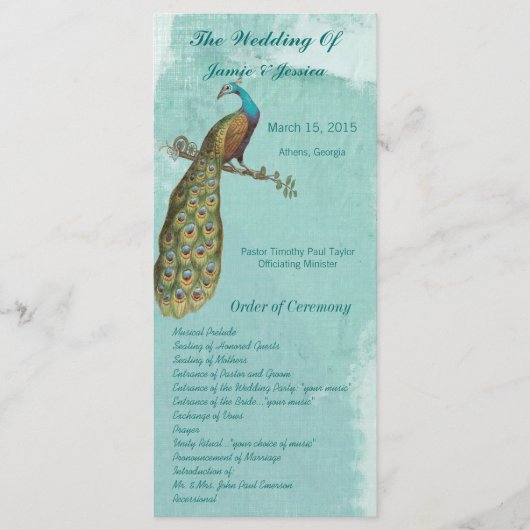 アクアヴィンテージ鳥結婚式 プログラム令 プログラム (正面)