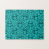 アクア万華鏡のように千変万化するパターンウォータージオグラフィック抽象芸術アート ジグソーパズル (横)