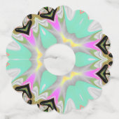 アクア万華鏡のように千変万化するパターンホタテ ワイングラスタグ (裏面)