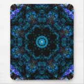 アクア万華鏡のように千変万化するパターン効果 マウスパッド (正面)